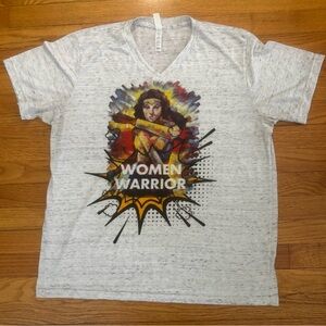 Bella + Canvas T-Shirt Women’s XL Women Warrior Graphic Tee Multicolor Vneck